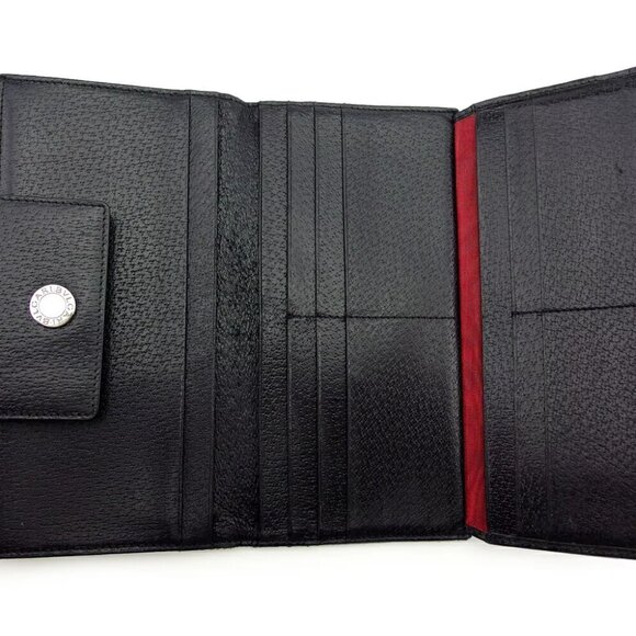 BVLGARI Long Wallet Logo Mania Canvas x Leather Authentic USED - Picture 7 of 9